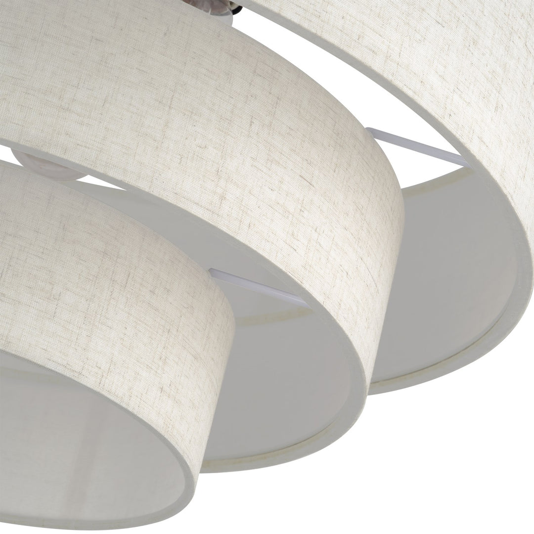 5 Light Antique Brass Extra Large Semi-Flush