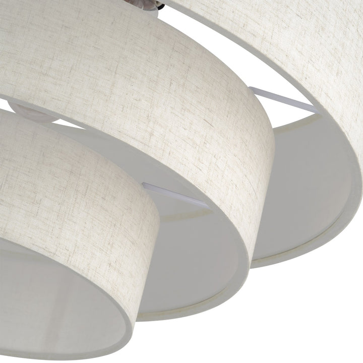 5 Light Antique Brass Extra Large Semi-Flush