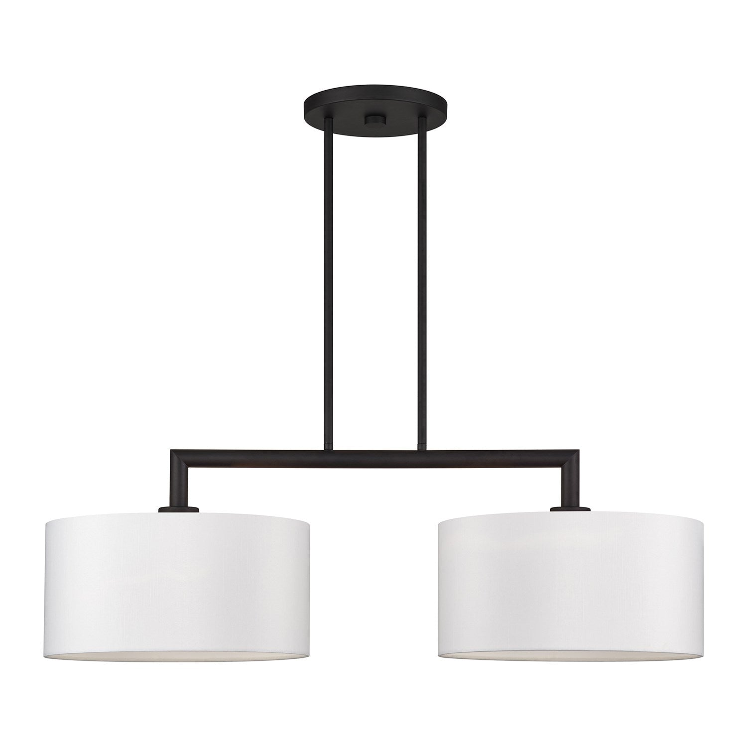 2 Light Black Large Linear Chandelier by Livex Lighting