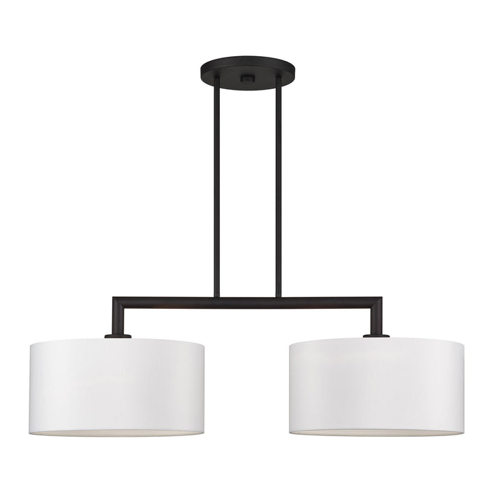 2 Light Black Large Linear Chandelier by Livex Lighting
