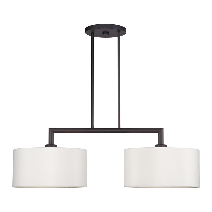 2 Light Bronze Large Linear Chandelier by Livex Lighting