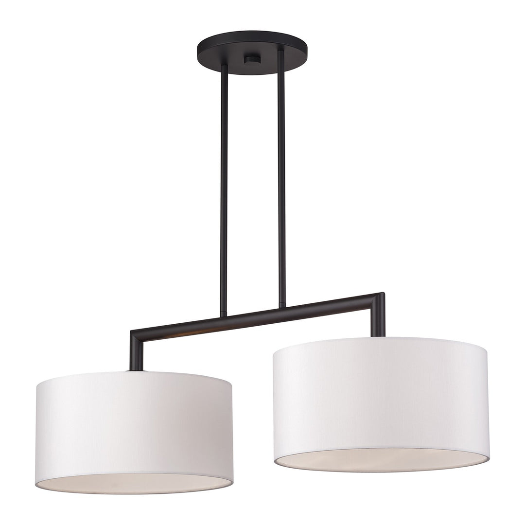 2 Light Bronze Large Linear Chandelier
