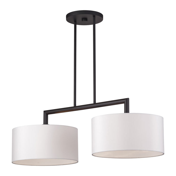 2 Light Bronze Large Linear Chandelier
