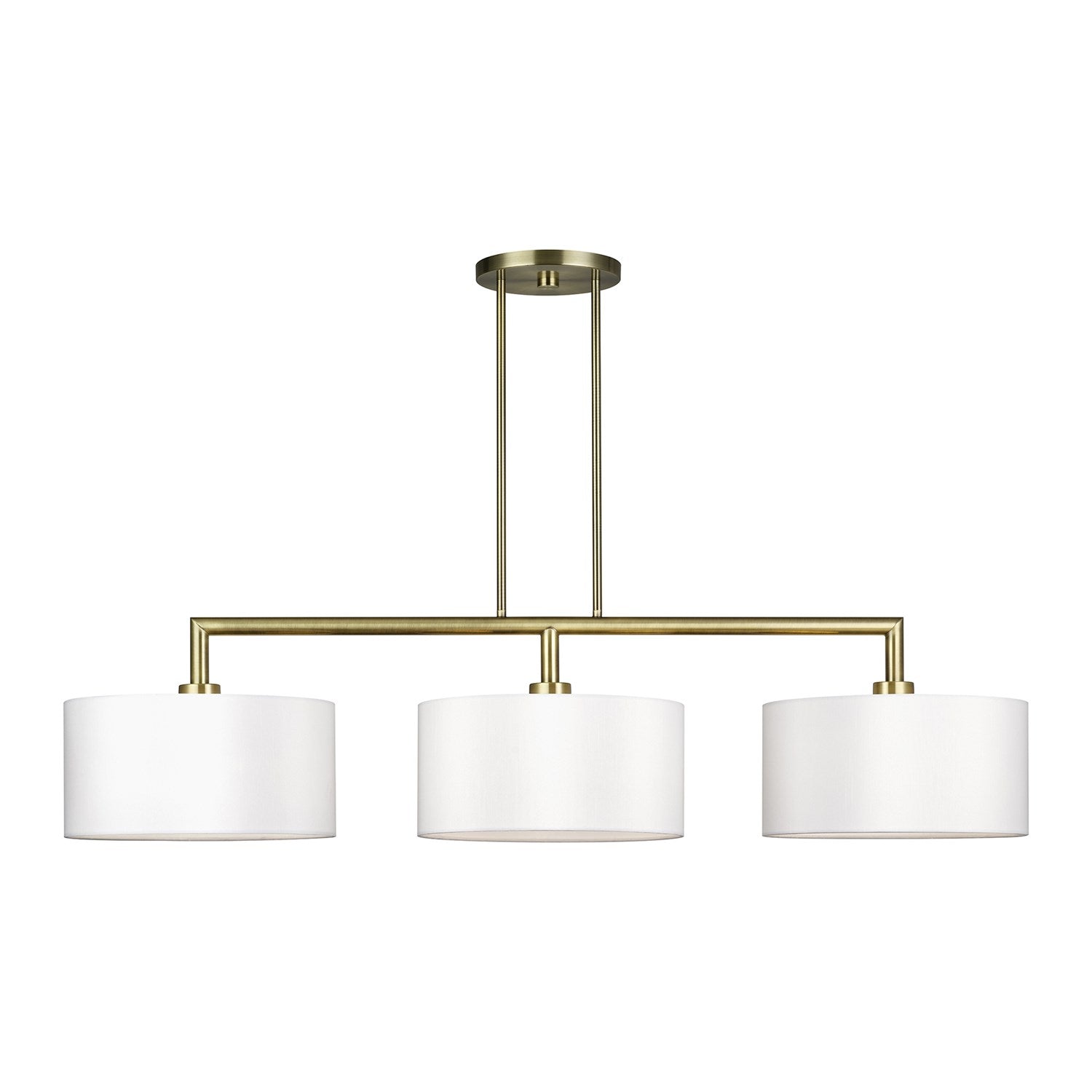 3 Light Antique Brass Extra Large Linear Chandelier by Livex Lighting