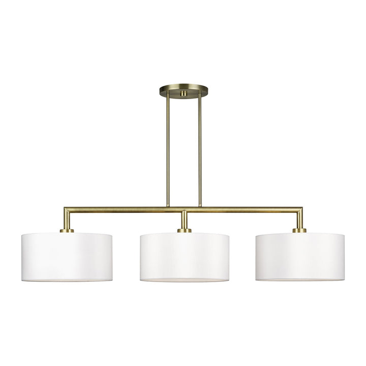 3 Light Antique Brass Extra Large Linear Chandelier by Livex Lighting