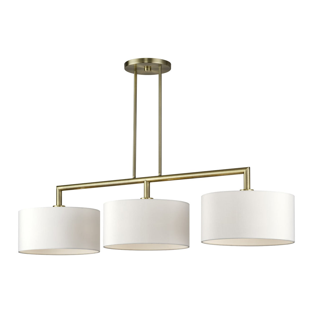 3 Light Antique Brass Extra Large Linear Chandelier