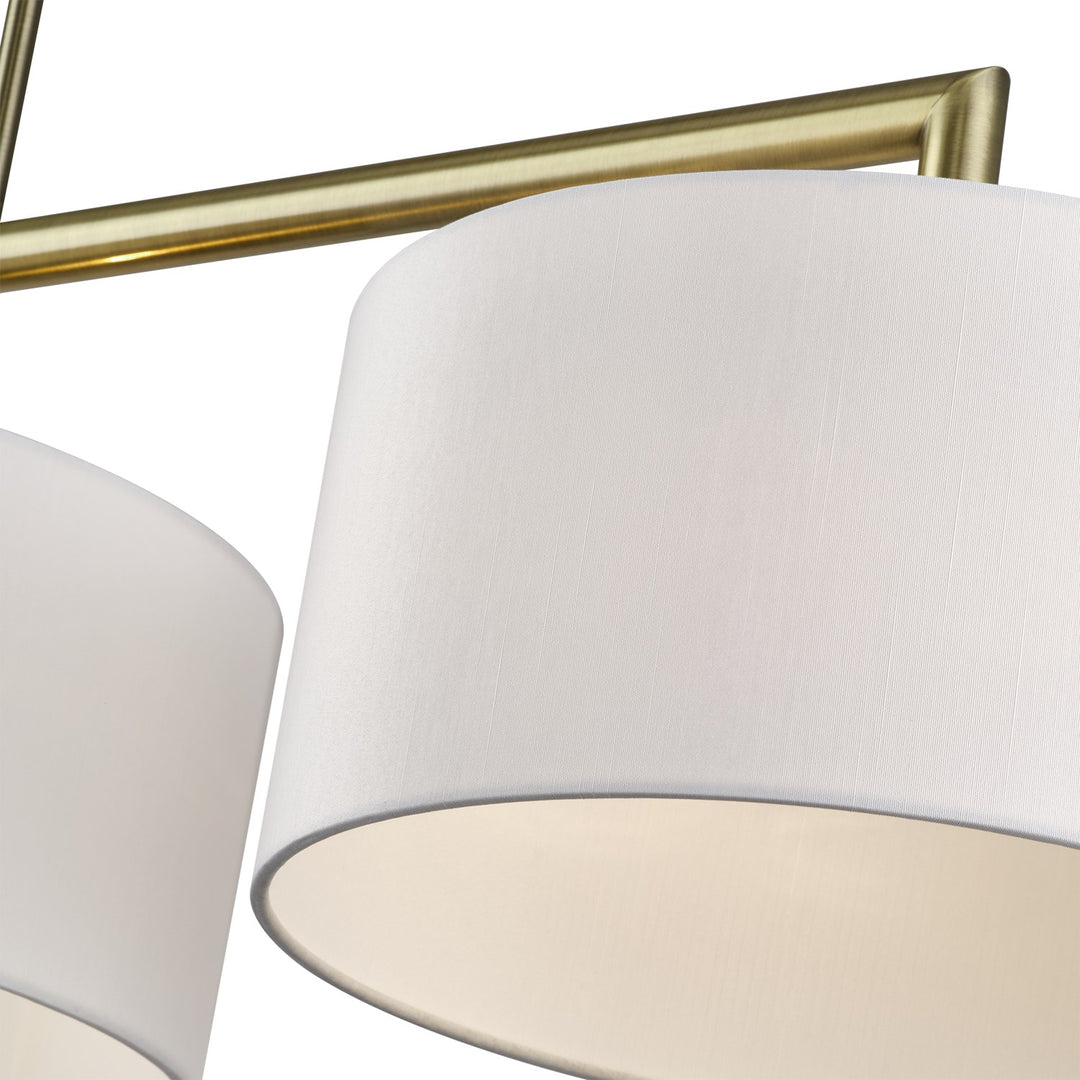 3 Light Antique Brass Extra Large Linear Chandelier