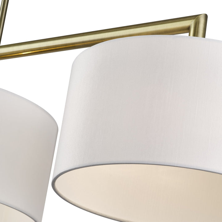 3 Light Antique Brass Extra Large Linear Chandelier