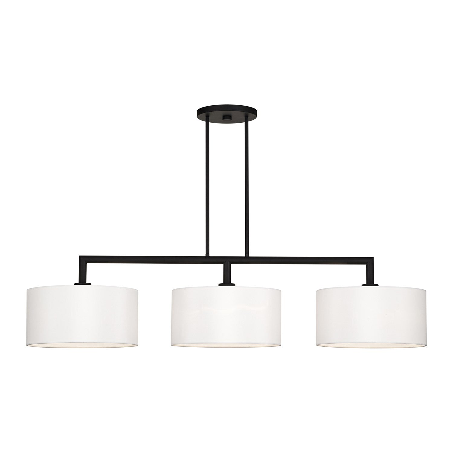 3 Light Black Extra Large Linear Chandelier by Livex Lighting