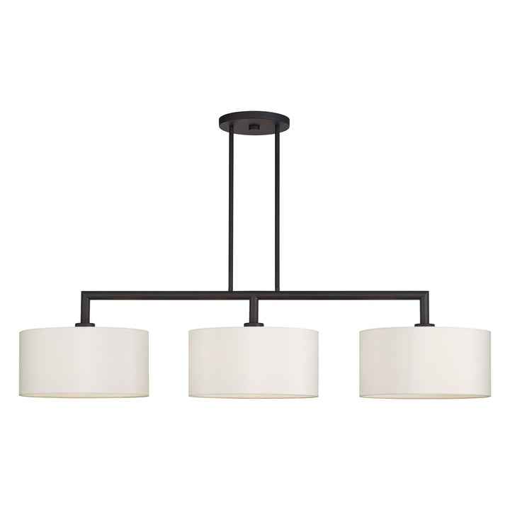 3 Light Bronze Extra Large Linear Chandelier by Livex Lighting