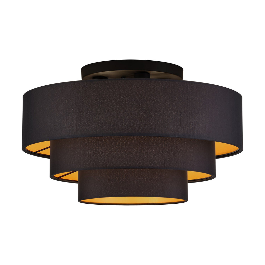 4 Light Black Extra Large Semi-Flush by Livex Lighting