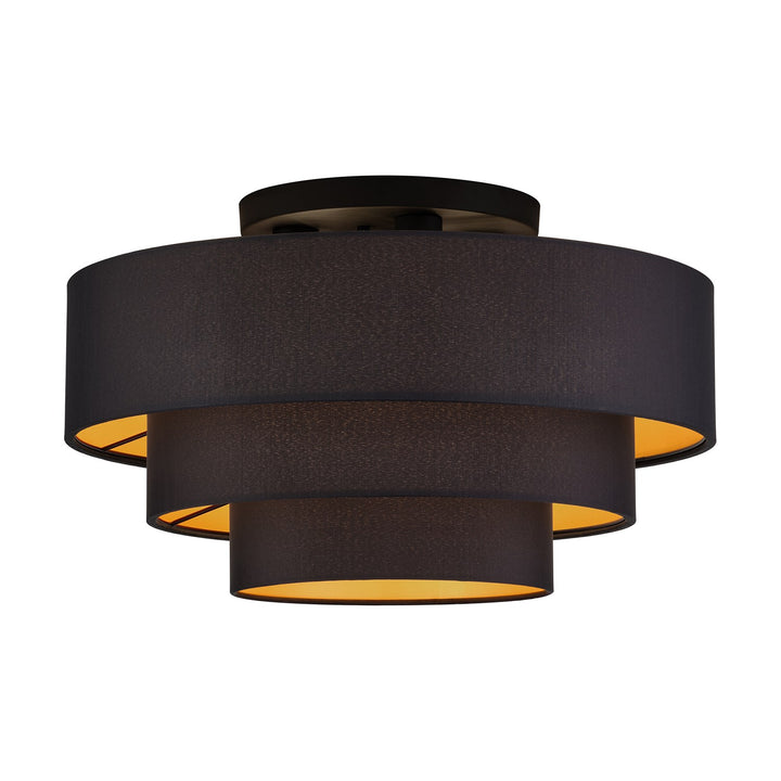 4 Light Black Extra Large Semi-Flush by Livex Lighting