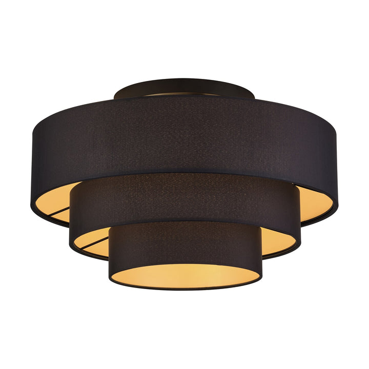 4 Light Black Extra Large Semi-Flush