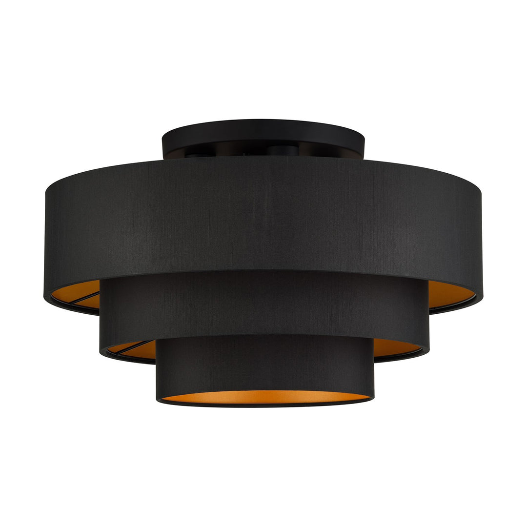 4 Light Black Extra Large Semi-Flush