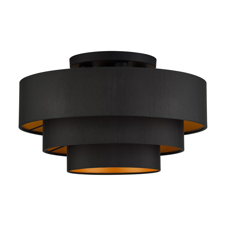 4 Light Black Extra Large Semi-Flush