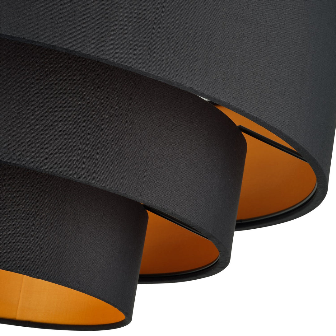 4 Light Black Extra Large Semi-Flush
