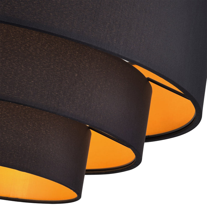 4 Light Black Extra Large Semi-Flush
