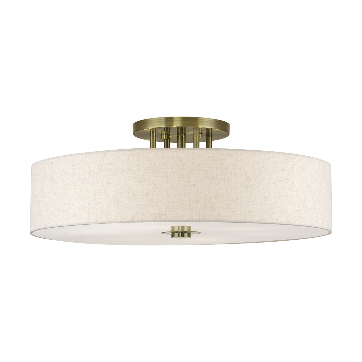6 Light Antique Brass Extra Large Semi-Flush by Livex Lighting