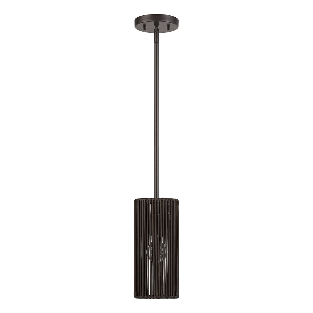 1 Light English Bronze Mini Pendant