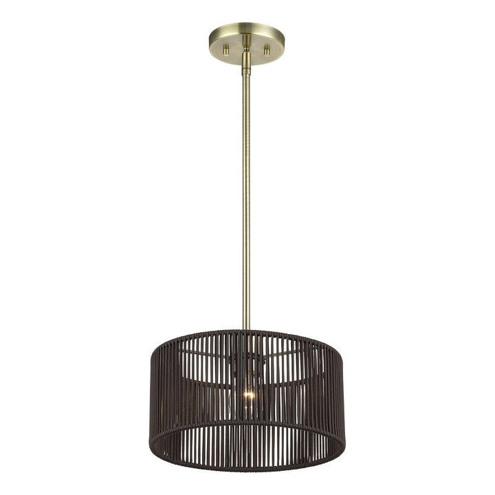 1 Light Antique Brass Pendant