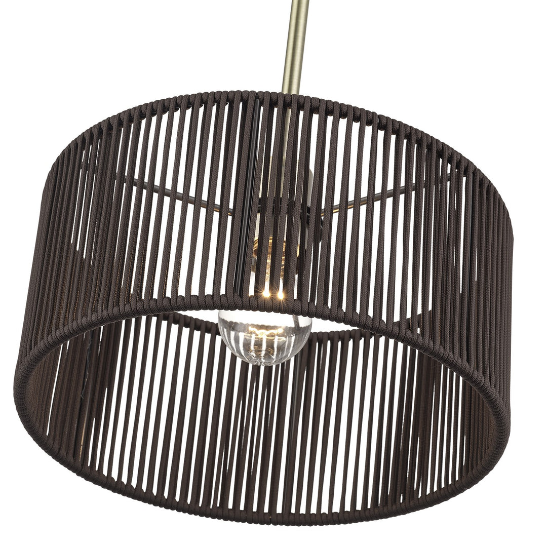 1 Light Antique Brass Pendant