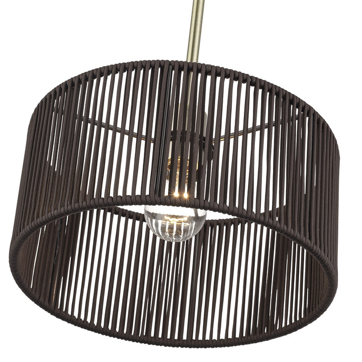 1 Light Antique Brass Pendant