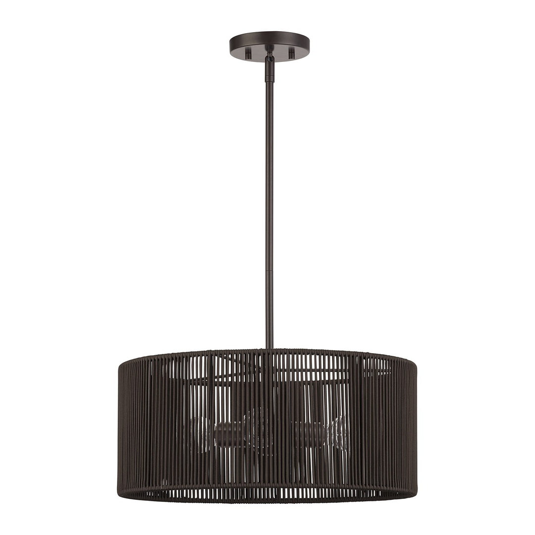 3 Light English Bronze Pendant Chandelier