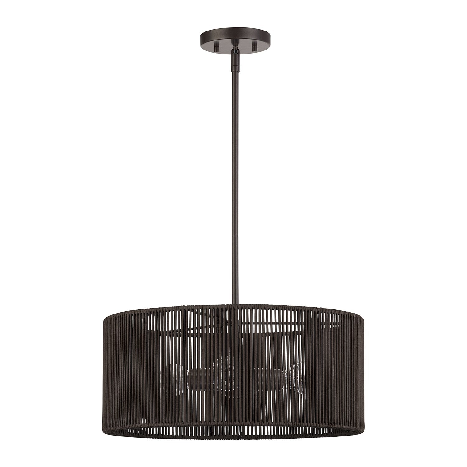 3 Light English Bronze Pendant Chandelier