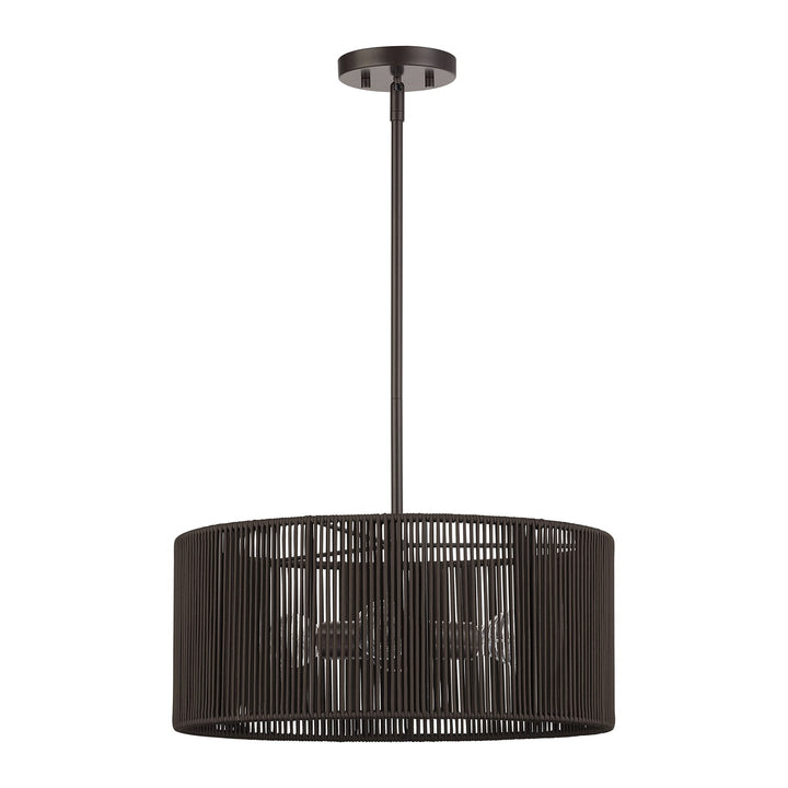 3 Light English Bronze Pendant Chandelier