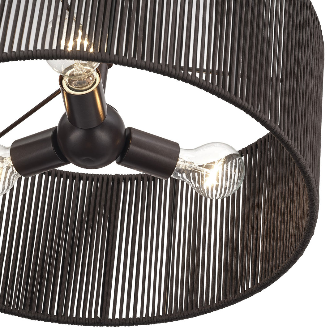 3 Light English Bronze Pendant Chandelier