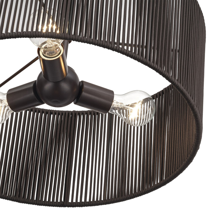 3 Light English Bronze Pendant Chandelier