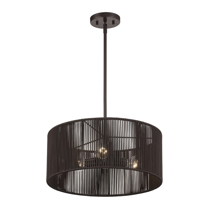 3 Light English Bronze Pendant Chandelier