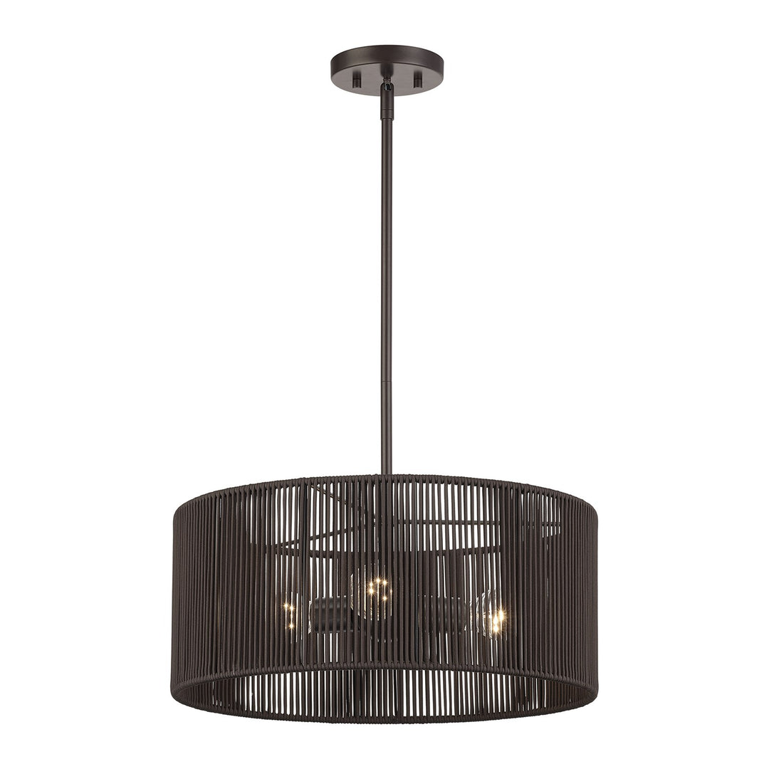 3 Light English Bronze Pendant Chandelier