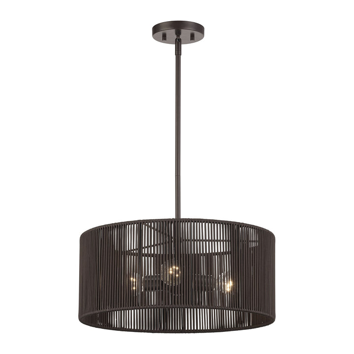 3 Light English Bronze Pendant Chandelier