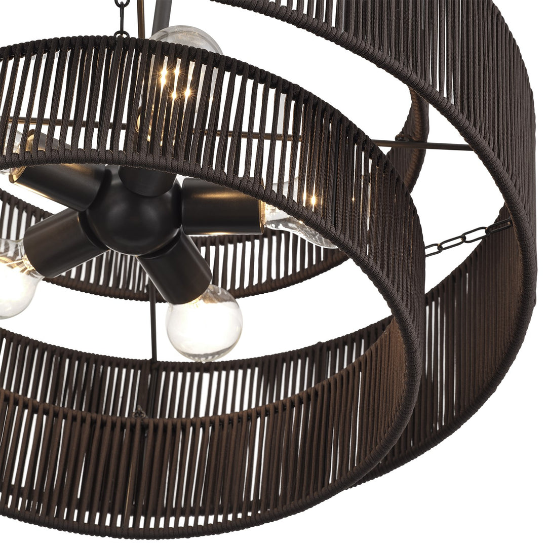 5 Light English Bronze Pendant Chandelier
