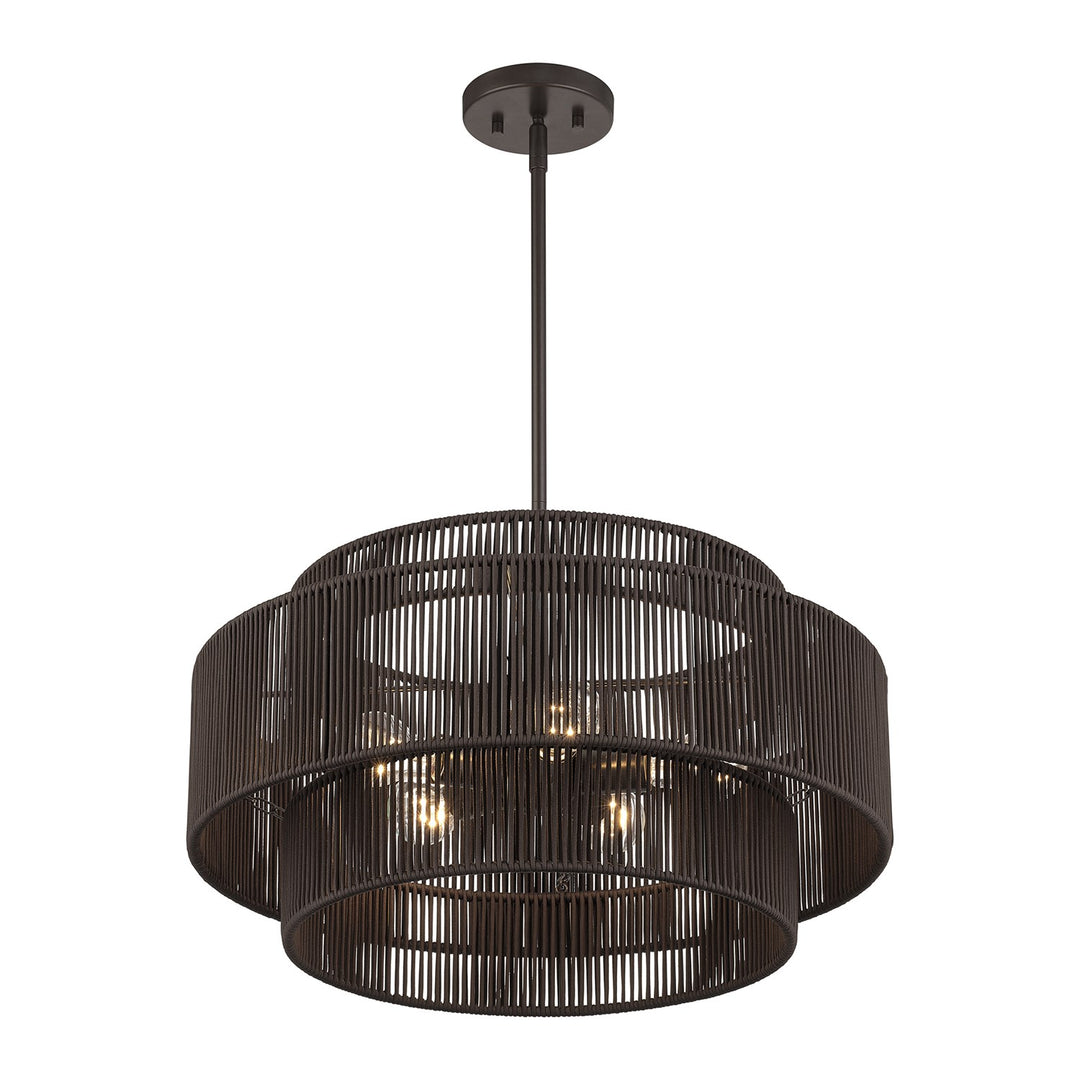 5 Light English Bronze Pendant Chandelier