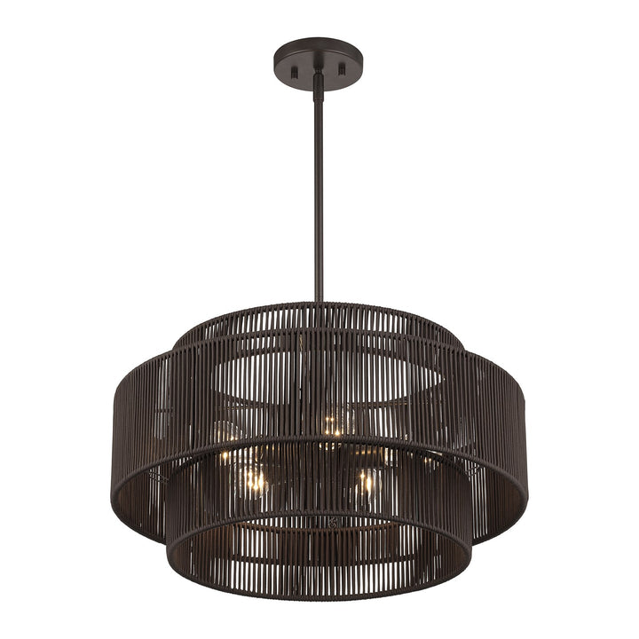 5 Light English Bronze Pendant Chandelier