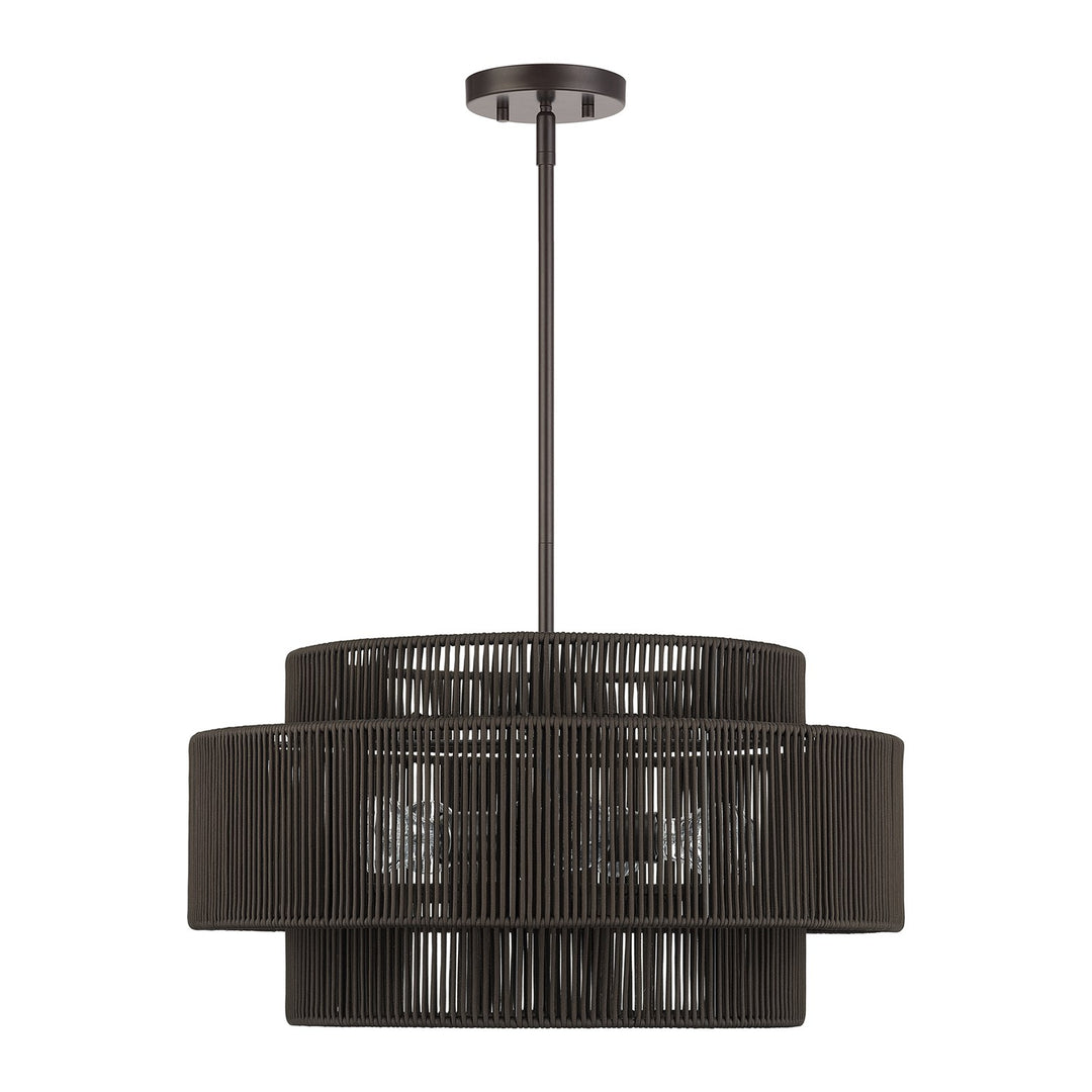 5 Light English Bronze Pendant Chandelier
