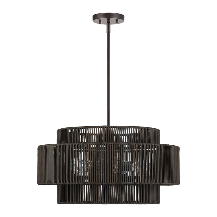 5 Light English Bronze Pendant Chandelier