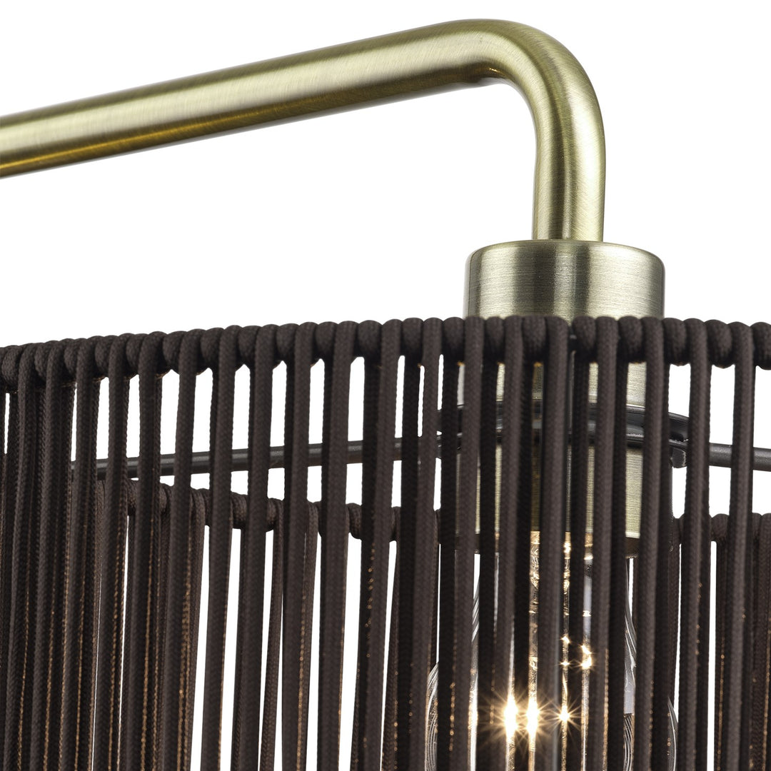 3 Light Antique Brass Extra Large Linear Chandelier