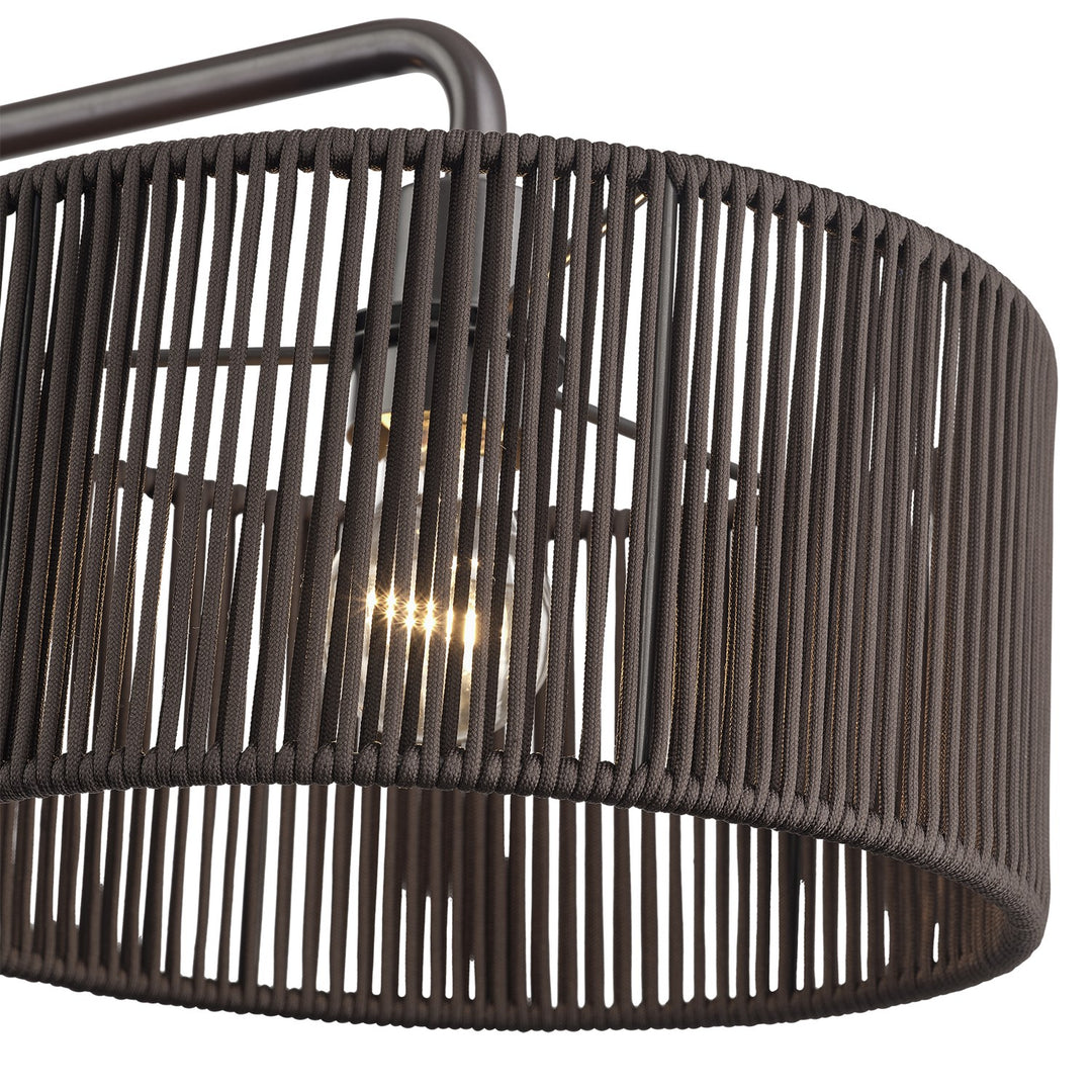 3 Light English Bronze Extra Large Linear Chandelier