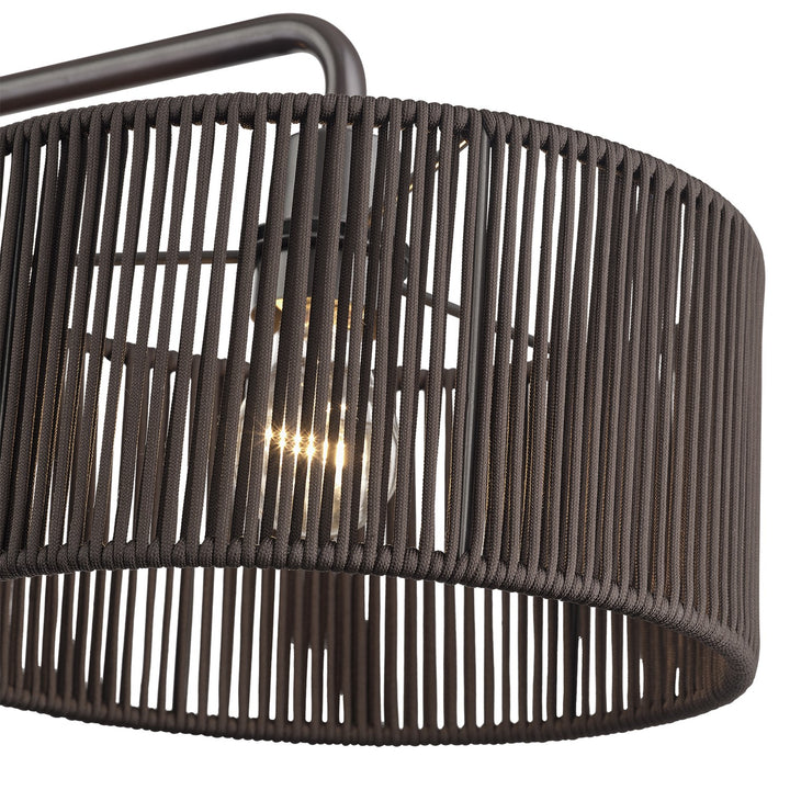3 Light English Bronze Extra Large Linear Chandelier