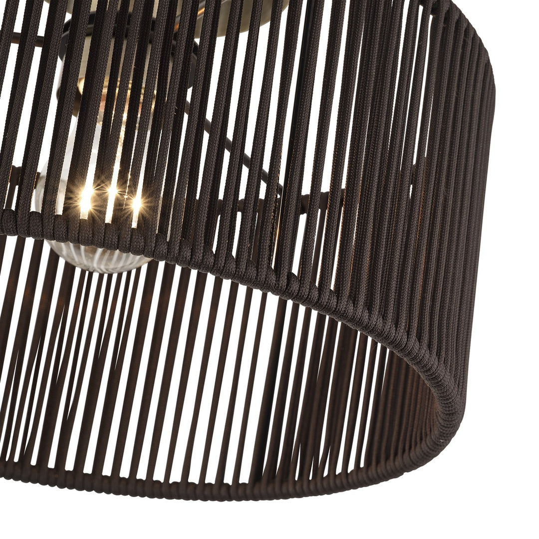 1 Light Antique Brass Medium Semi-Flush