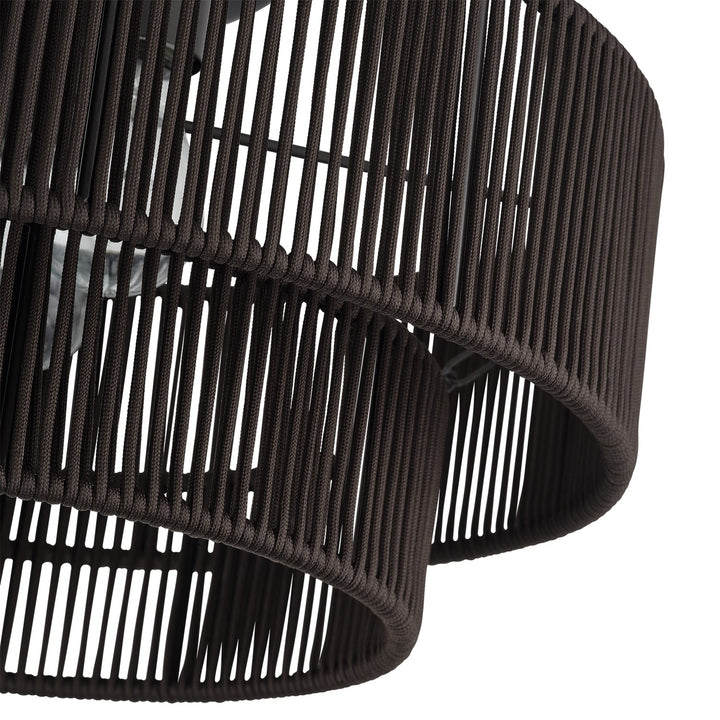3 Light English Bronze Large Semi-Flush
