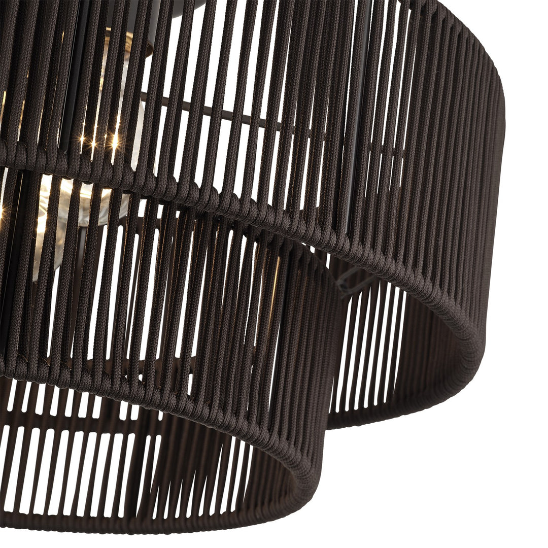 3 Light English Bronze Large Semi-Flush