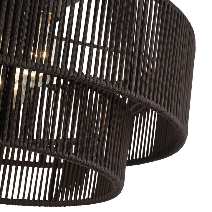 3 Light English Bronze Large Semi-Flush