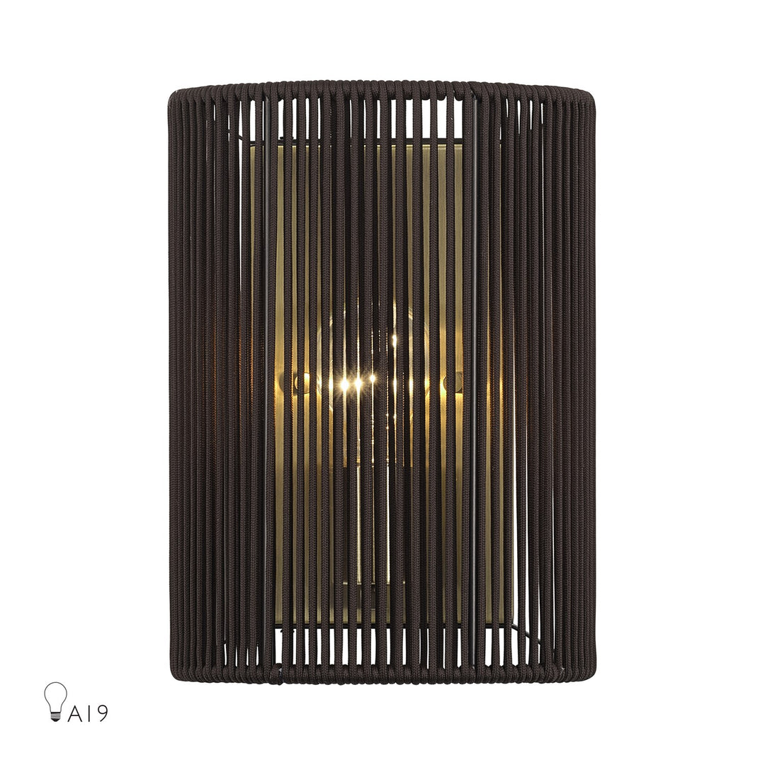 1 Light Antique Brass Ada Sconce by Livex Lighting