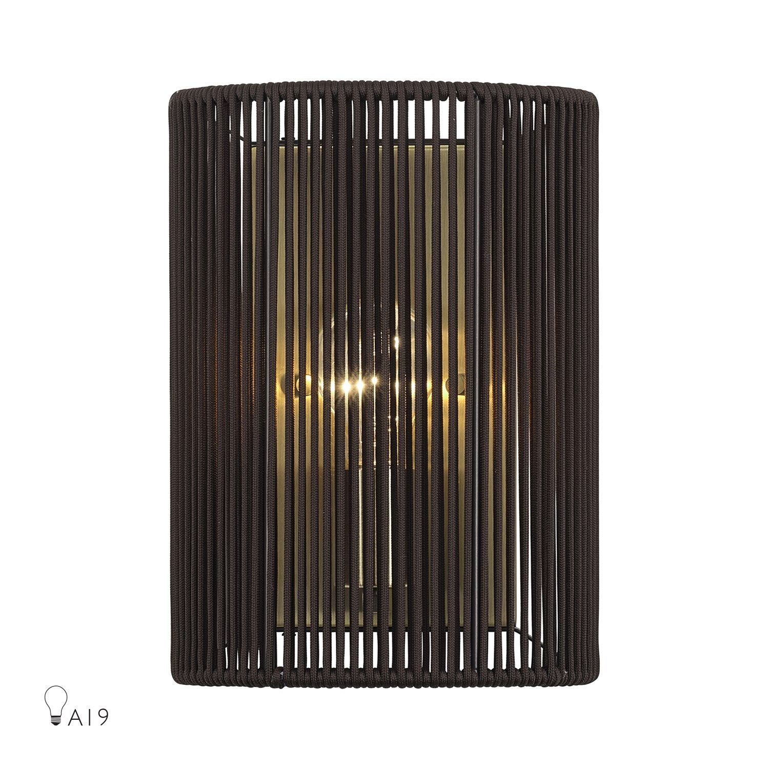 1 Light Antique Brass Ada Sconce by Livex Lighting