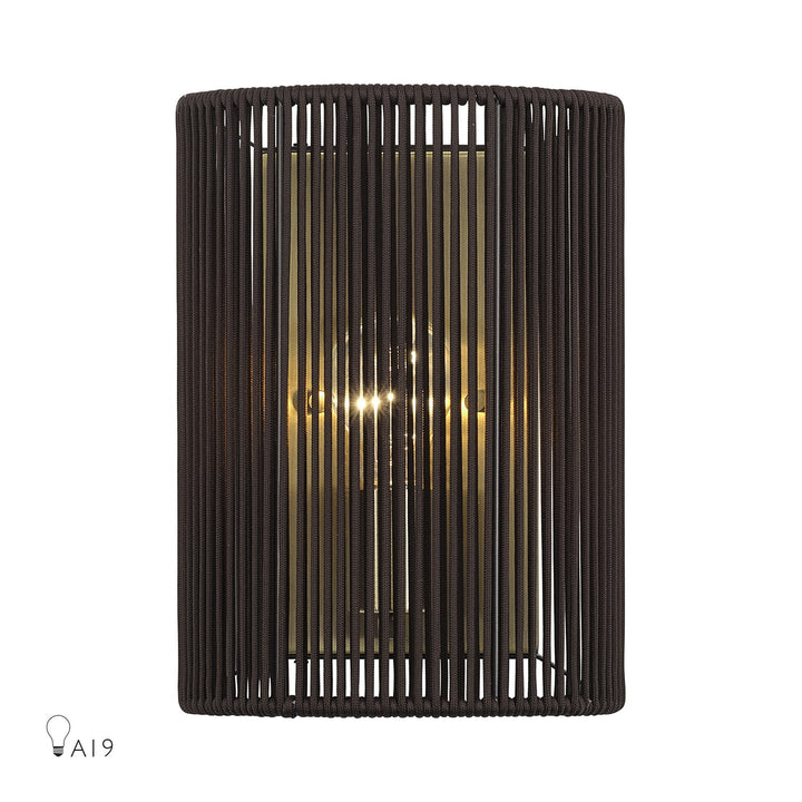 1 Light Antique Brass Ada Sconce by Livex Lighting