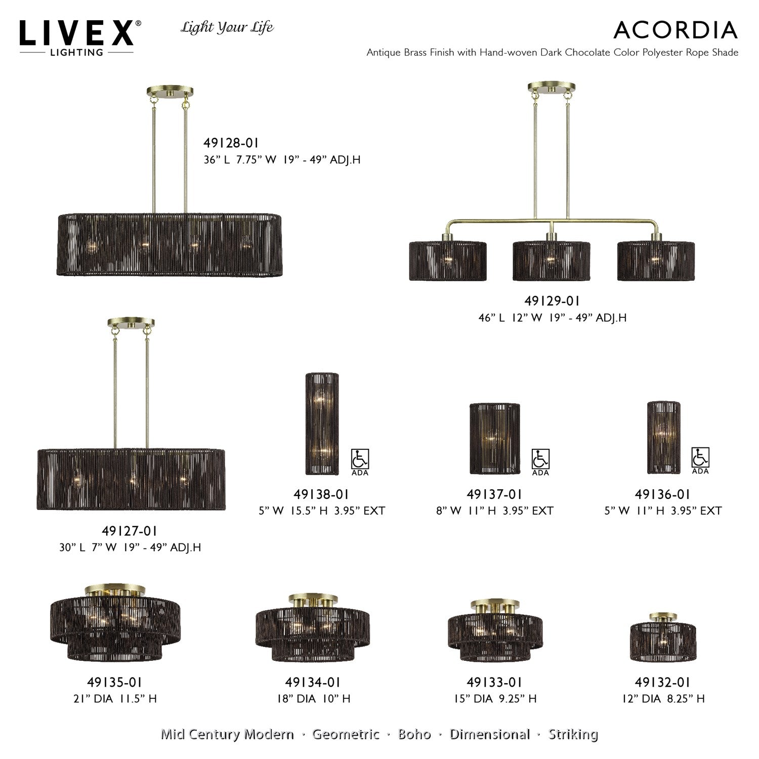 1 Light Antique Brass Ada Sconce